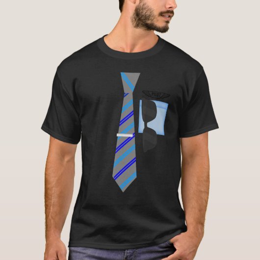 飛行機のパイロット衣装 Tシャツ (正面)