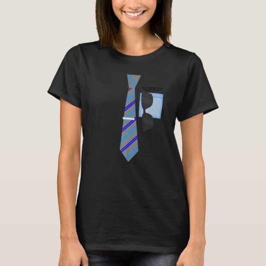 飛行機のパイロット衣装 Tシャツ (正面)