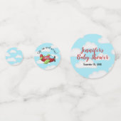 飛行機のパーティーのテーブルの紙吹雪 コンフェッティ (正面)