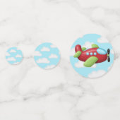 飛行機のパーティーのテーブルの紙吹雪 コンフェッティ (裏面)