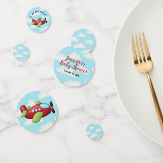 飛行機のパーティーのテーブルの紙吹雪 コンフェッティ (グループ)