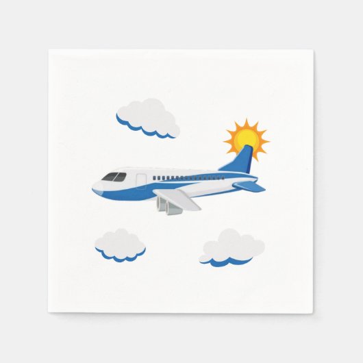 飛行機のパーティー収集！ スタンダードカクテルナプキン (正面)