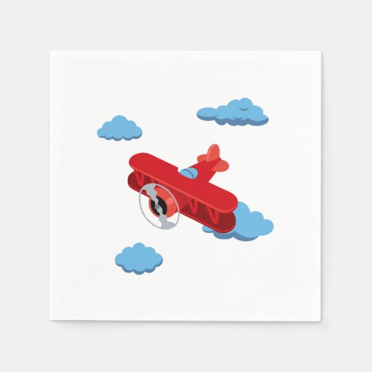 飛行機のパーティー収集！ スタンダードカクテルナプキン (正面)