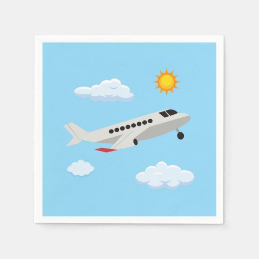 飛行機のパーティー収集！ スタンダードカクテルナプキン (正面)