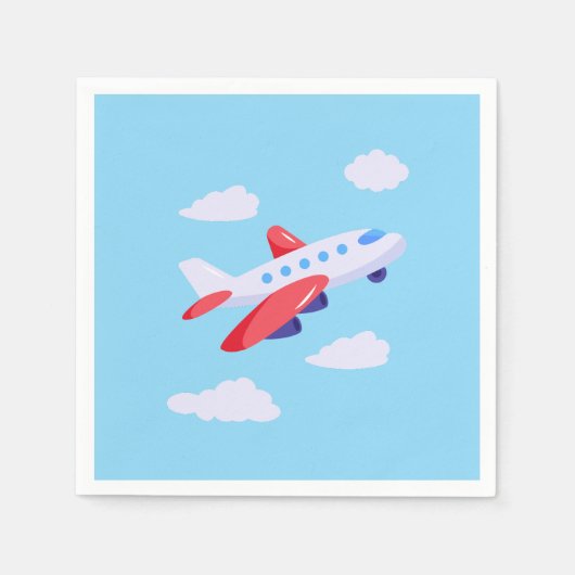 飛行機のパーティー収集! スタンダードカクテルナプキン (正面)