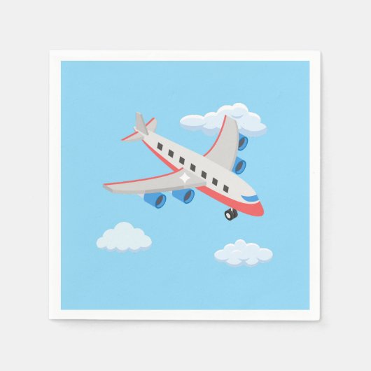 飛行機のパーティー収集！ スタンダードカクテルナプキン (正面)