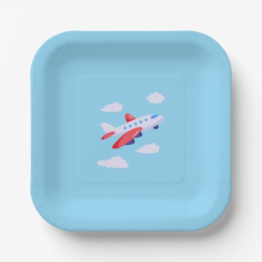 飛行機のパーティー収集! ペーパープレート (正面)