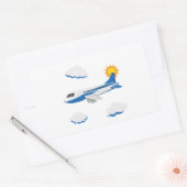飛行機のパーティー収集！ 長方形シール (封筒)
