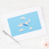 飛行機のパーティー収集！ 長方形シール (封筒)