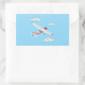 飛行機のパーティー収集！ 長方形シール (バッグ)