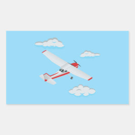 飛行機のパーティー収集！ 長方形シール