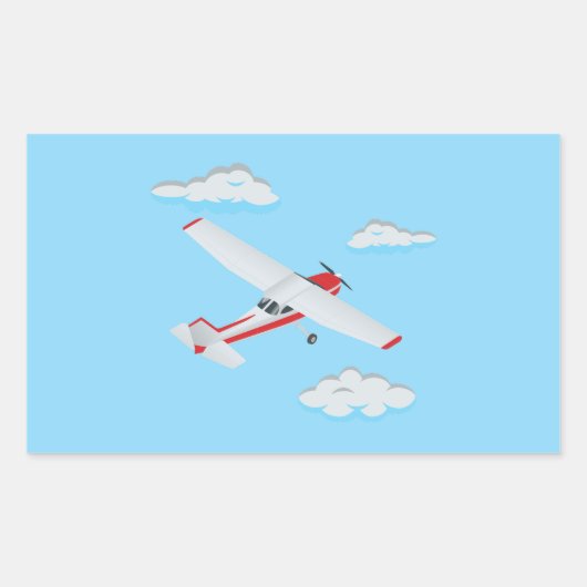 飛行機のパーティー収集！ 長方形シール (正面)