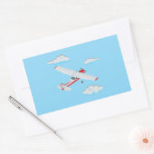 飛行機のパーティー収集！ 長方形シール (封筒)