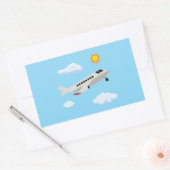 飛行機のパーティー収集！ 長方形シール (封筒)