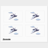 飛行機のパーティー収集！ 長方形シール (シート)