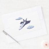 飛行機のパーティー収集！ 長方形シール (封筒)