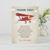 飛行機のベビーシャワーのサンキューカードの冒険 サンキューカード (スタンド正面)