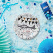 飛行機のベビーシャワーのプレート ペーパープレート (パーティー)