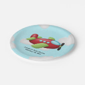 飛行機のベビーシャワーのプレート ペーパープレート (アングル)