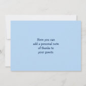 飛行機のベビーシャワーサンキューカード サンキューカード (裏面)