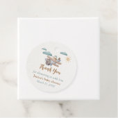 飛行機のベビーシャワーメッセージカード フェイバータグ (インサイチュ)