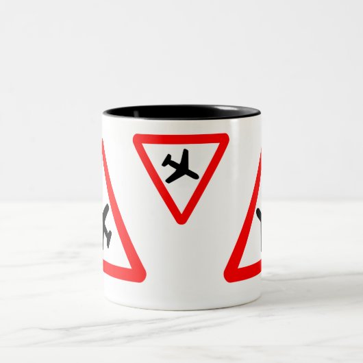 飛行機のマグ ツートーンマグカップ (中央)