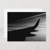 飛行機のモノクロ写真 ポストカード (正面/裏面)