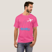 飛行機のループパスの移動 Tシャツ (正面フル)