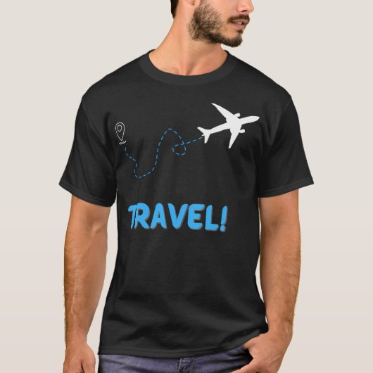 飛行機のループパスの移動 Tシャツ (正面)