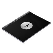 飛行機のロゴ ノートブック (左側)