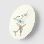 飛行機のワールドマップ名前をカスタムする ラウンド壁時計 (傾斜)