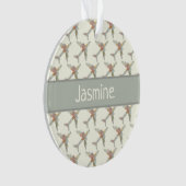 飛行機の世界地図名前をカスタムする オーナメント (正面)