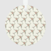 飛行機の世界地図名前をカスタムする オーナメント (裏面)