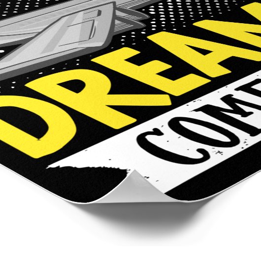 飛行機の休暇を過ごす旅行代理店が夢を作る ポスター (角)