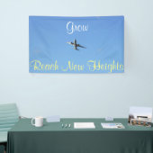 飛行機の写やる気を起こさせる真 横断幕 (トレードショー)