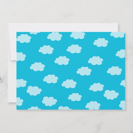 飛行機の写真のバースデーパーティ招待状 招待状 (裏面)