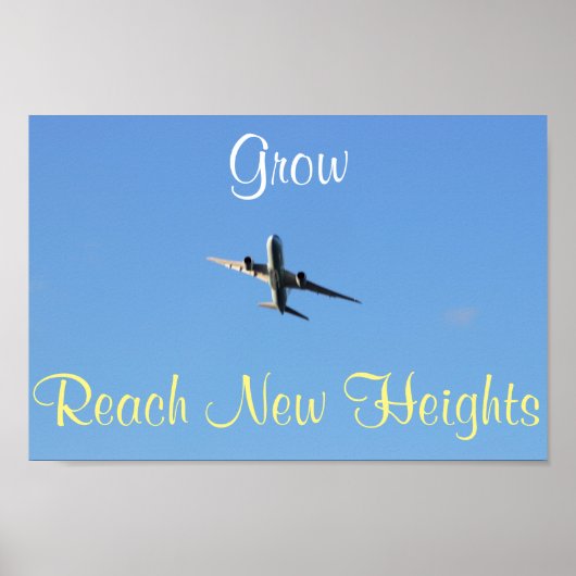 飛行機の写真やる気を起こさせる ポスター (正面)