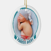 飛行機の写真パーソナライズされた セラミックオーナメント (右)