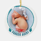 飛行機の写真パーソナライズされた セラミックオーナメント (正面)