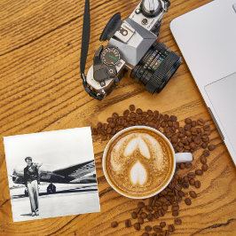 飛行機の写真、かっこいい航空の楽しみ ガラスコースター