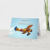 飛行機の写真、クールな航空パイロットの誕生日 カード (正面)