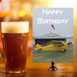 飛行機の写真 クールな航空パイロットの誕生日 カード