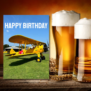 飛行機の写真、クールな航空パイロットの誕生日 カード