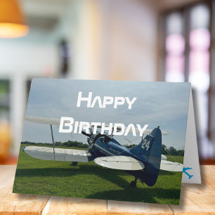 飛行機の写真、クールな航空パイロットの誕生日 カード