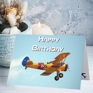 飛行機の写真、クールな航空パイロットの誕生日 カード