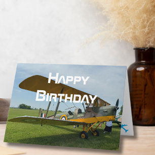 飛行機の写真 クールな航空パイロットの誕生日 カード