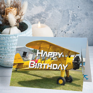 飛行機の写真、クールな航空パイロートの誕生日 カード