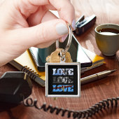 飛行機の写真LOVEフレーム、航空誕生日 キーホルダー