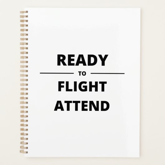 飛行機の出席準備が整っている プランナー手帳 (正面)