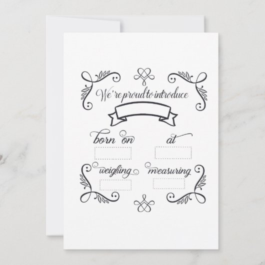 飛行機の出産に際してのテディベアの発表 (裏面)